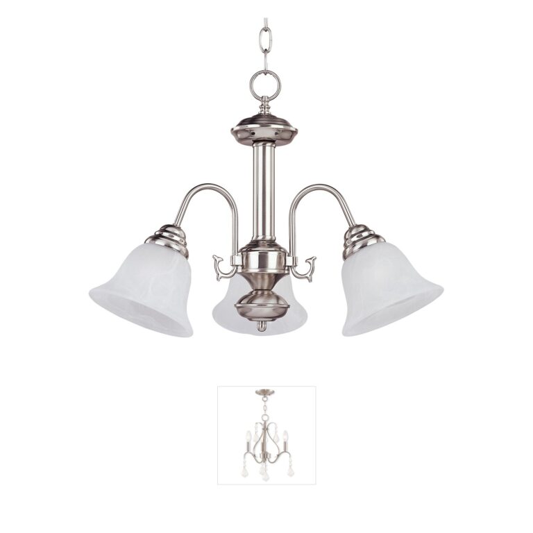 Maxim Lighting Malaga Collection Satin Nickel Mini Chandelier