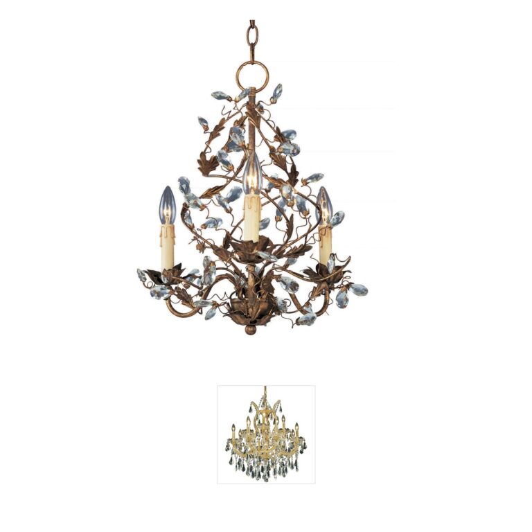 Maxim Lighting Elegante 3-Light Etruscan Gold Mini Chandelier