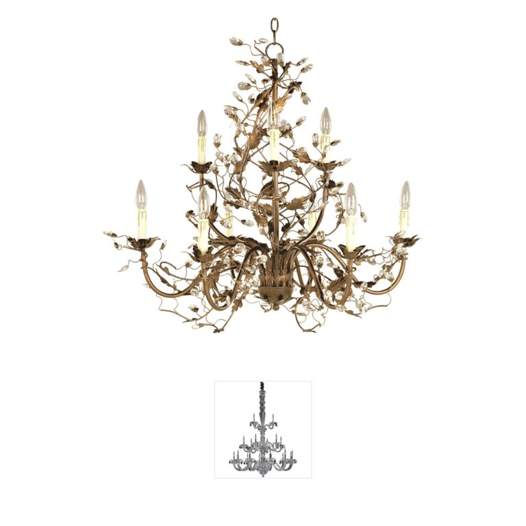Maxim Lighting Elegante Etruscan Gold 9-Light Chandelier
