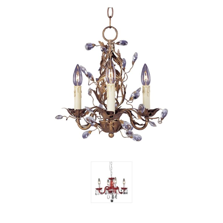 Maxim Lighting Elegante 3-Light Etruscan Gold Steel Mini Chandelier