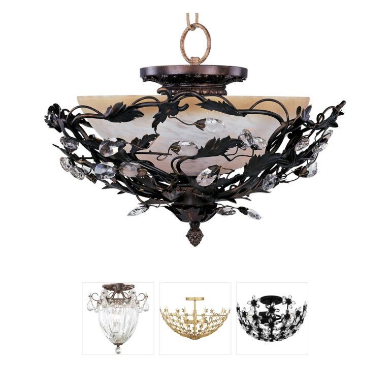 Maxim Lighting Elegante Collection Oil Rubbed Bronze Semi-Flush Mount