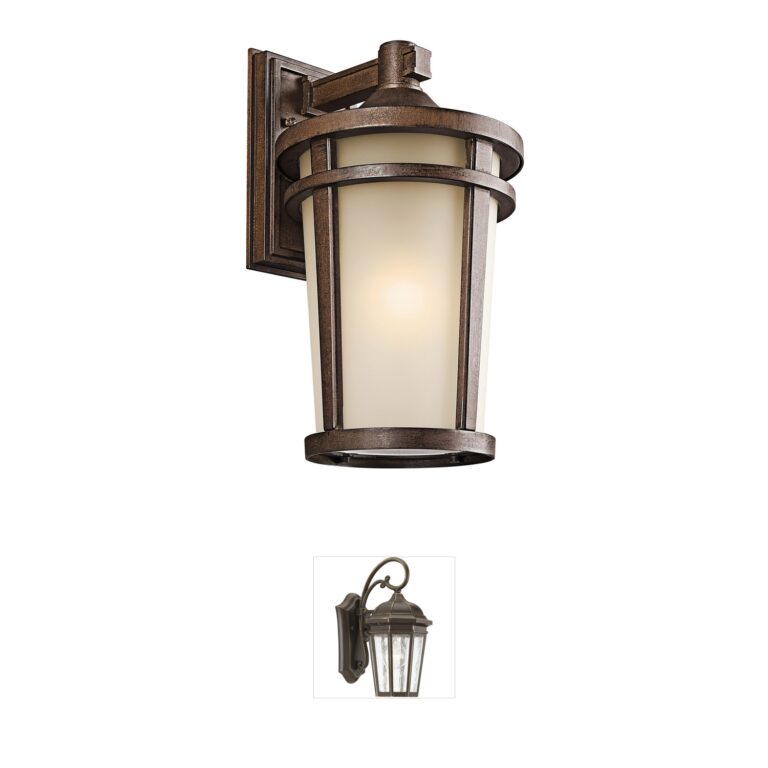 Kichler Atwood Brown Stone Outdoor Wall Light