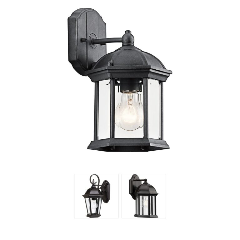 Kichler Barrie Cast Aluminum Outdoor Wall Light in Black