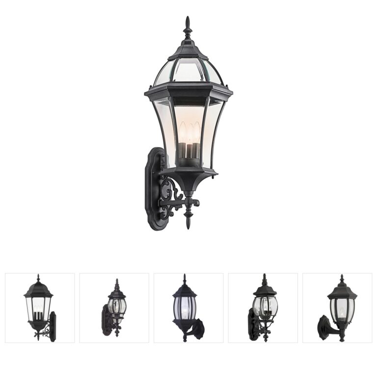 Kichler Townhouse 31" Black Cast Aluminum Outdoor Wall Light