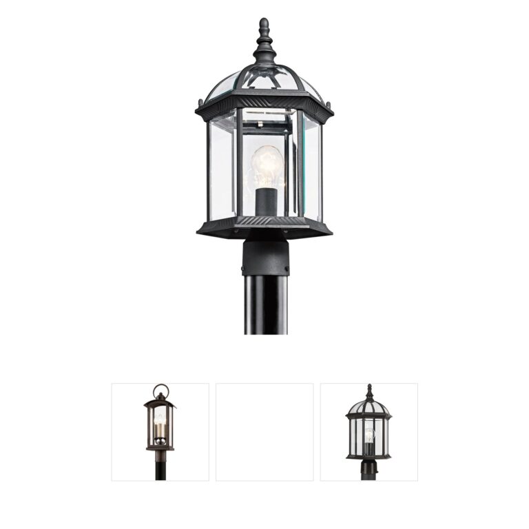 Kichler Barrie Black Cast Aluminum Outdoor Post Lantern