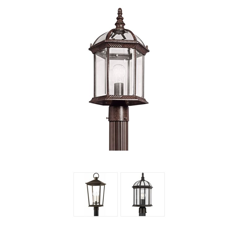 Kichler Barrie Collection Tannery Bronze Outdoor Post Lantern