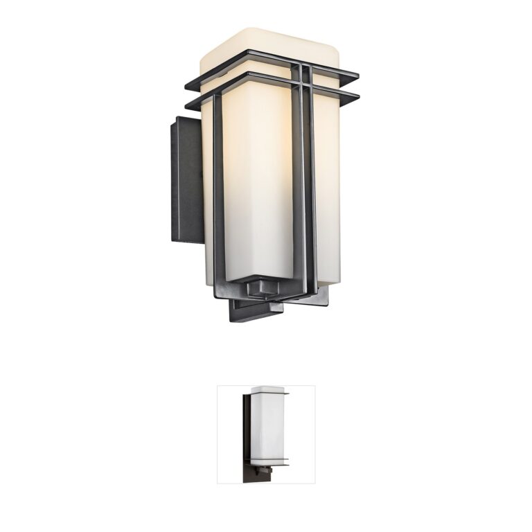 Kichler Tremillo Black Cast Aluminum Outdoor Wall Light