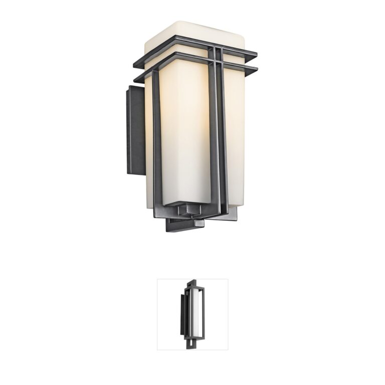 Kichler Tremillo Black Cast Aluminum Outdoor Wall Light
