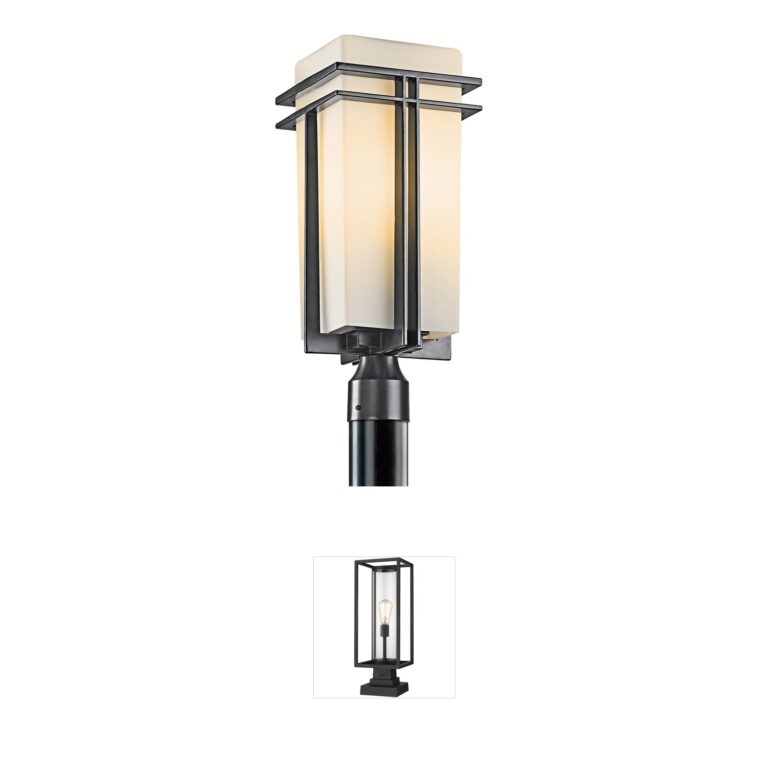 Kichler Tremillo Black Cast Aluminum Outdoor Post Lantern