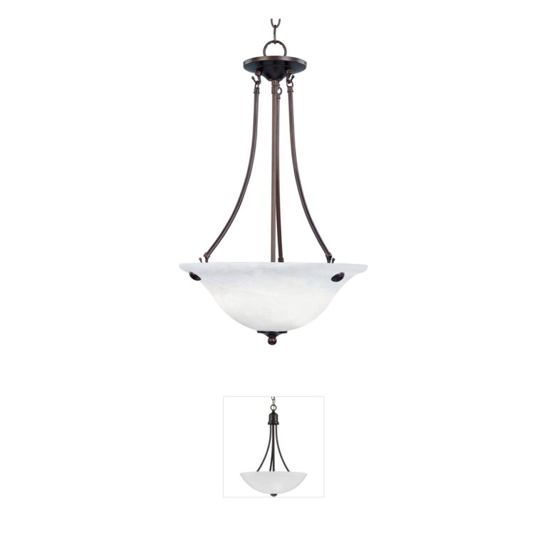Maxim Lighting Malaga Oil Rubbed Bronze Pendant with Marble Glass
