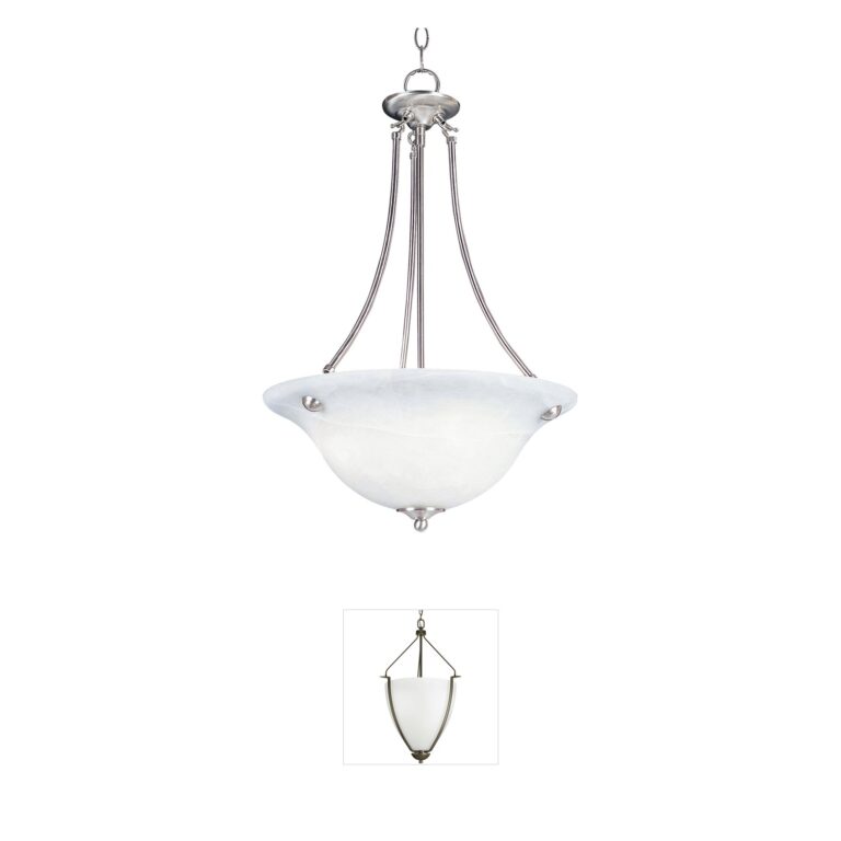 Maxim Lighting Malaga Satin Nickel & Marble Pendant