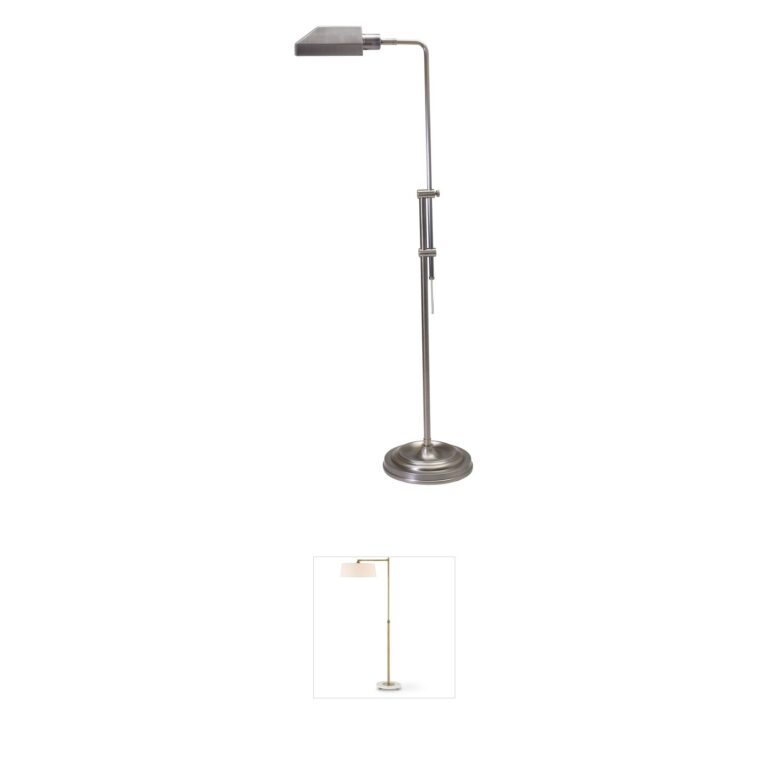 House of Troy Coach Antique Silver Pharmacy Floor Lamp