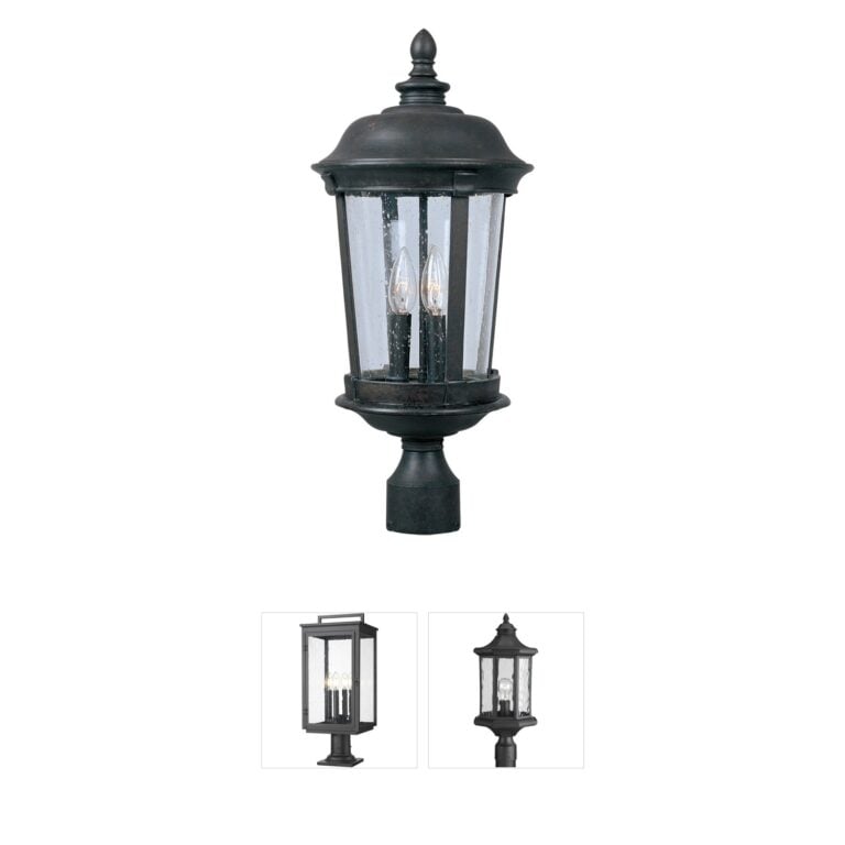 Maxim Lighting Dover DC Bronze 3-Light Outdoor Post Lantern