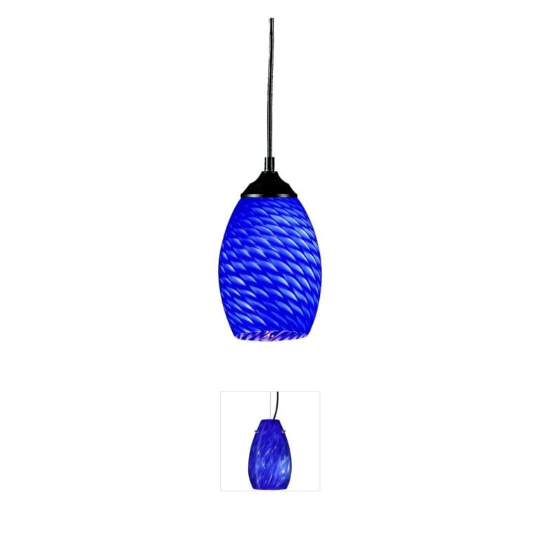 Z-Lite Jazz Collection Blue Glass Pendant