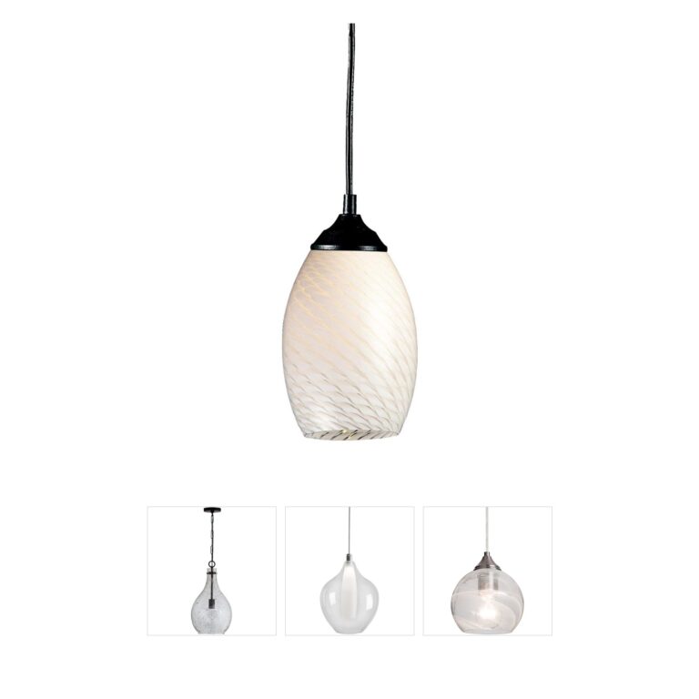 Z-Lite Jazz Collection White Glass Pendant