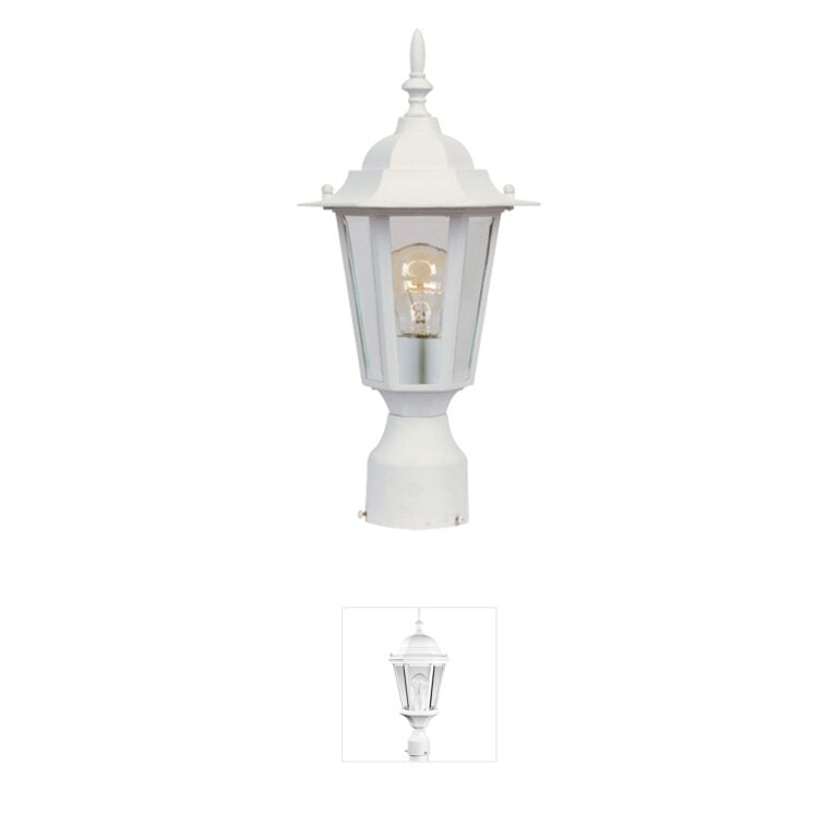 Maxim Lighting Builder Cast White Aluminum Post Lantern