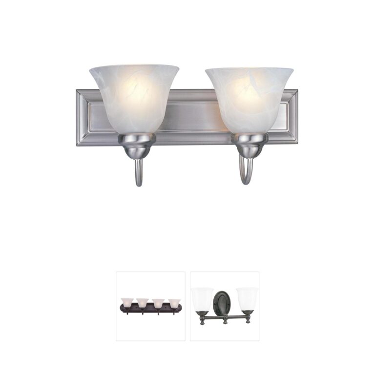 Z-Lite Lexington Brushed Nickel 2-Light Vanity Light with White Swirl Glass