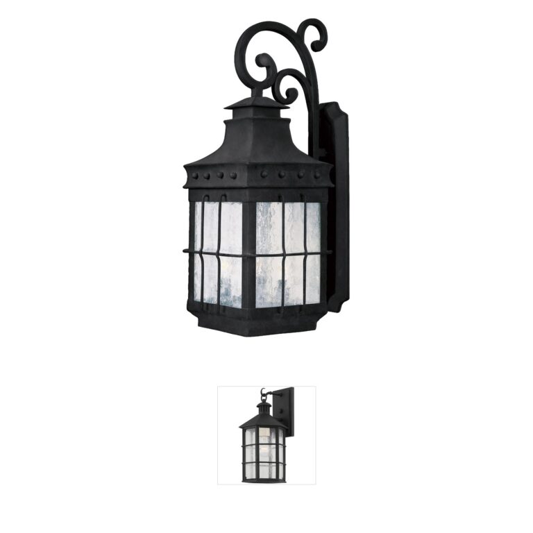 Maxim Lighting Nantucket Collection Steel & Glass Outdoor Wall Lantern