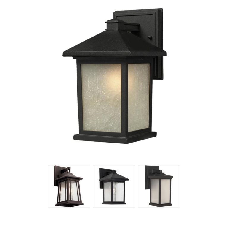 Z-Lite Holbrook Black Aluminum Outdoor Wall Light
