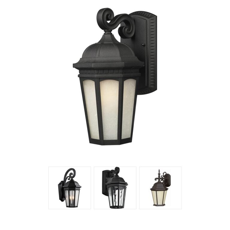 Z-Lite Newport Collection Black Aluminum Outdoor Wall Light