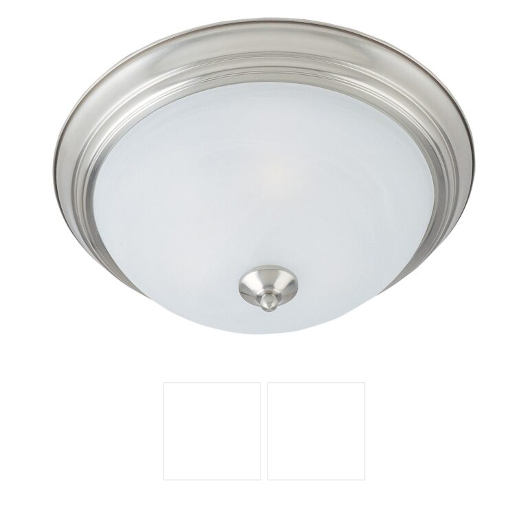 Maxim Lighting Essentials - 584x Collection Satin Nickel & Marble Flush Mount