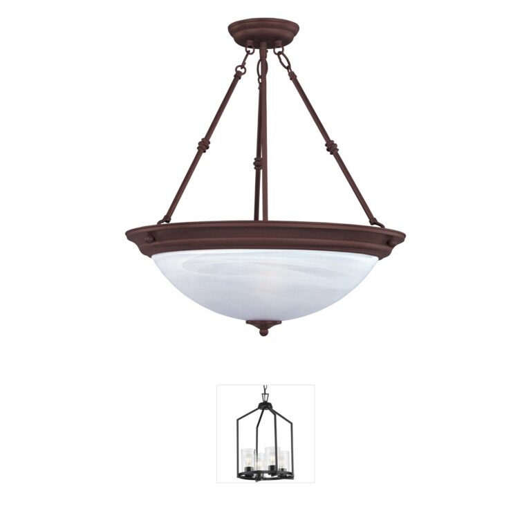 Maxim Lighting Essentials - 584x Oil Rubbed Bronze & Marble Pendant