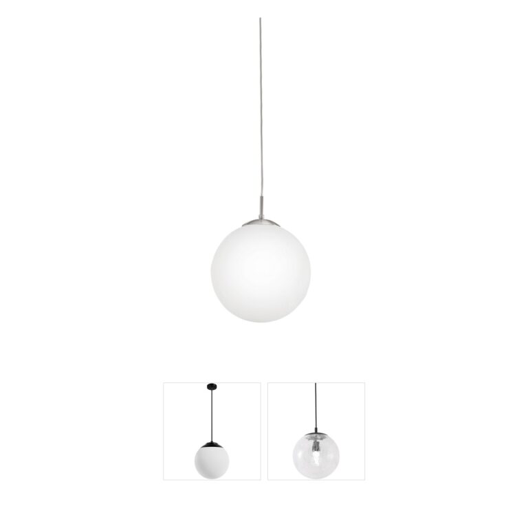 Eglo Rondo Matte Nickel Opal Glass Pendant