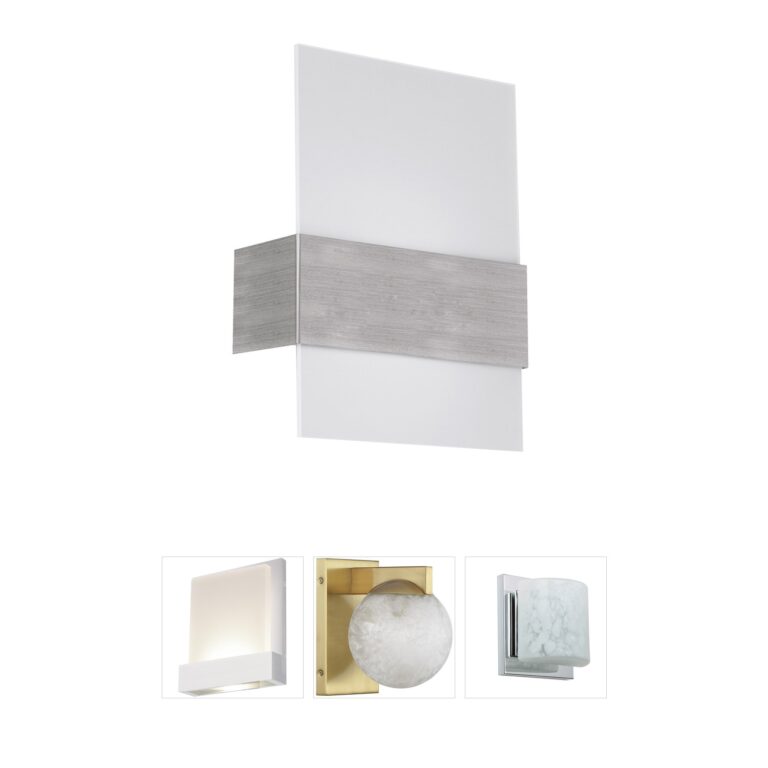 Eglo Nikita Steel Wall Sconce with Satin Glass