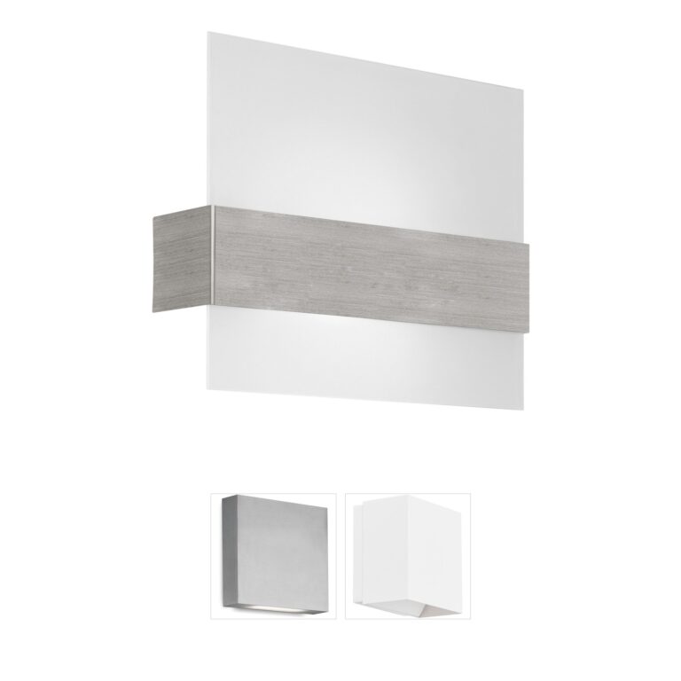 Eglo Nikita Rectangular Matte Nickel Wall Sconce