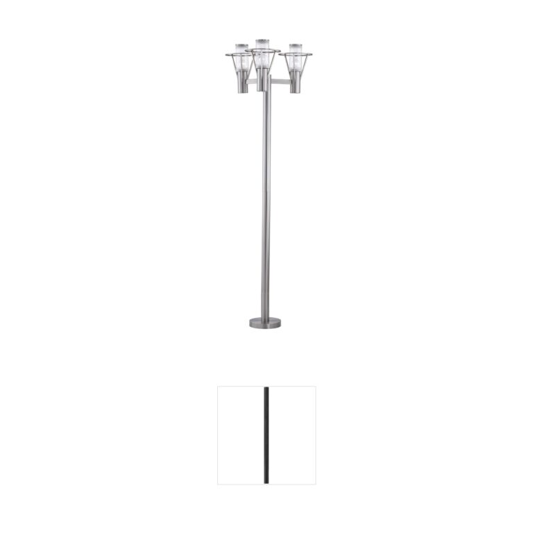 Eglo Belfast Stainless Steel 3-Light Outdoor Post Light