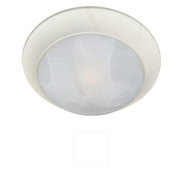 Maxim Lighting Essentials - 585x Textured White & Marble Flush Mount