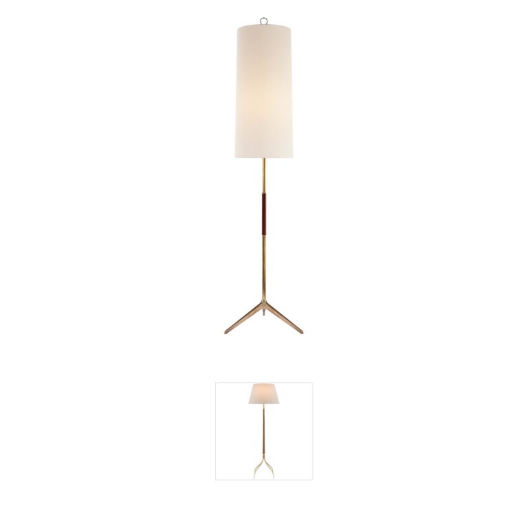Visual Comfort Signature Collection AERIN Frankfort Tripod Floor Lamp with Linen Shade