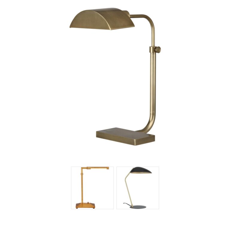 Robert Abbey Koleman Aged Brass Adjustable Table Lamp