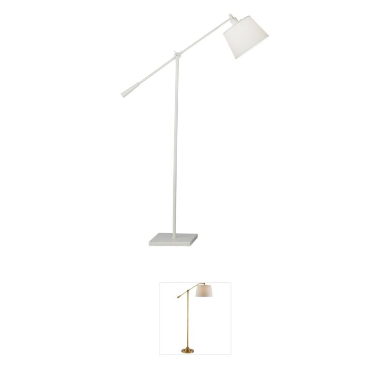 Robert Abbey Real Simple Stardust White Adjustable Floor Lamp