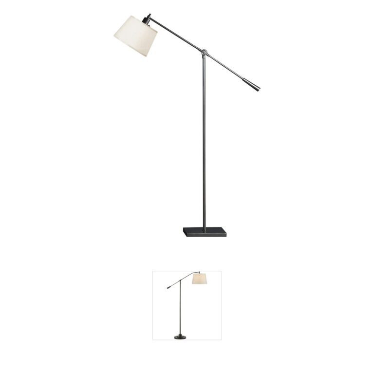 Robert Abbey Real Simple Gunmetal Powder Coat Floor Lamp