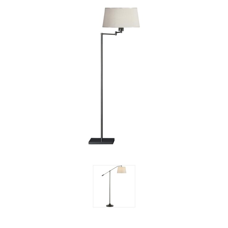 Robert Abbey Real Simple Gunmetal Steel Floor Lamp