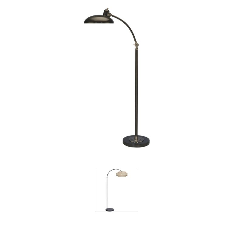 Robert Abbey Bruno Lead Bronze and Ebonized Nickel Floor Lamp