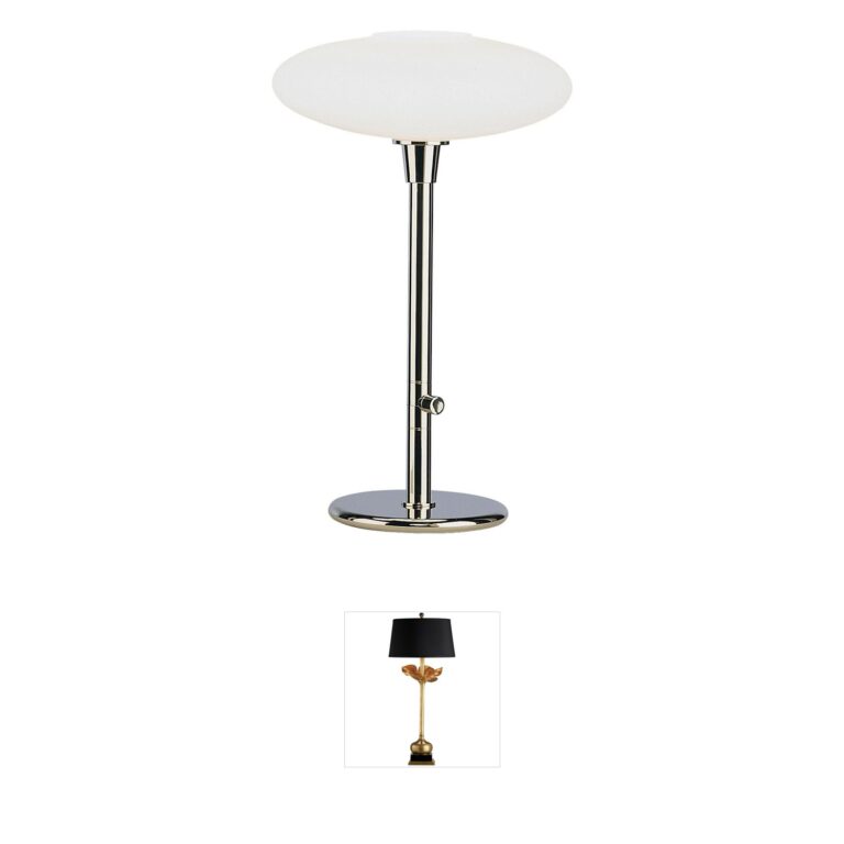 Robert Abbey Rico Espinet Ovo Polished Nickel & Frosted Glass Table Lamp