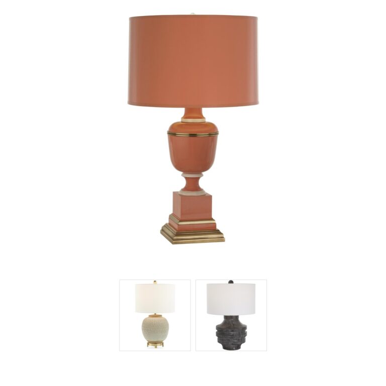 Robert Abbey Annika Tangerine Parchment Table Lamp