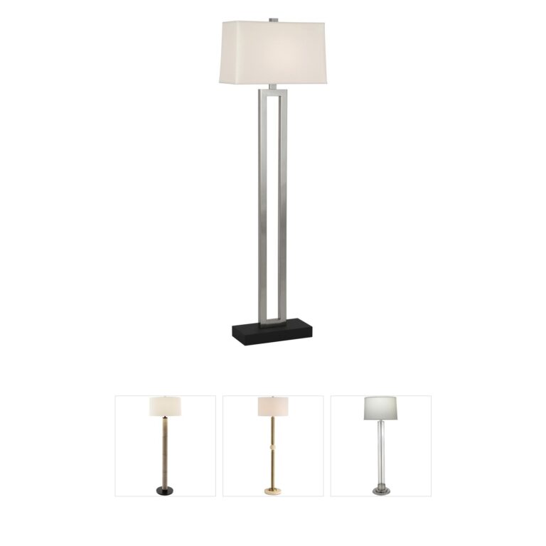 Robert Abbey Doughnut Antique Silver Floor Lamp