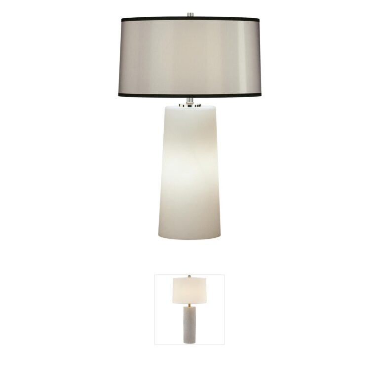 Robert Abbey Rico Espinet Olinda Frosted White Cased Glass Table Lamp
