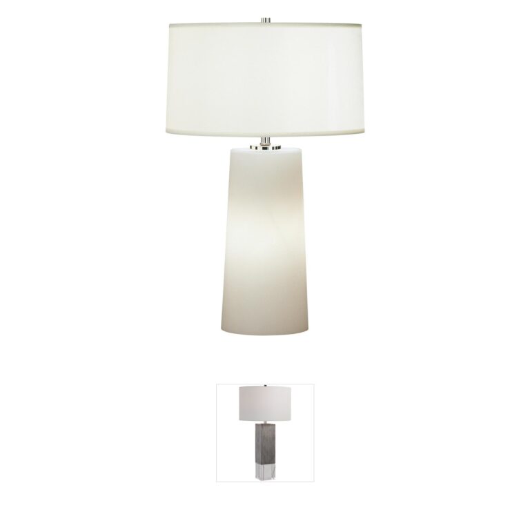Robert Abbey Rico Espinet Olinda Frosted White Cased Glass Table Lamp