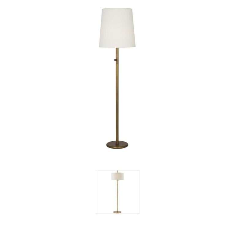 Robert Abbey Rico Espinet Buster Chica Aged Brass Fondine Floor Lamp