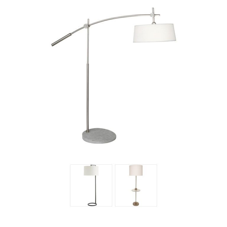 Robert Abbey Rico Espinet Miles Brushed Nickel Floor Lamp