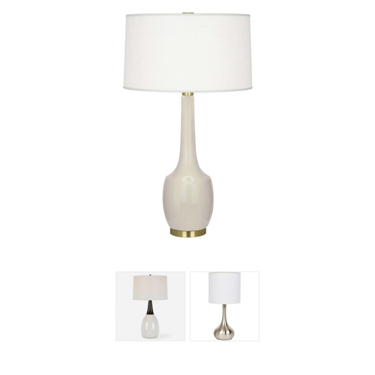 Robert Abbey Delilah Glazed Ceramic Table Lamp in Bone