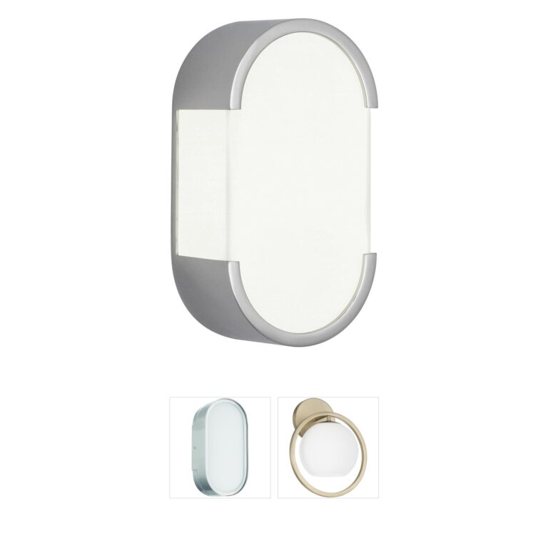 Robert Abbey Bryce Polished Chrome and Frosted Glass Wall Sconce