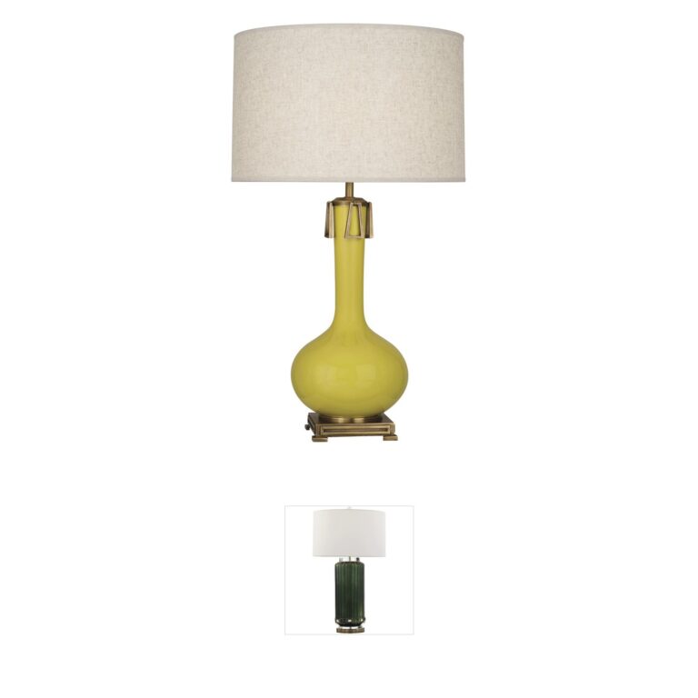 Robert Abbey Athena Citron Glazed Ceramic Table Lamp