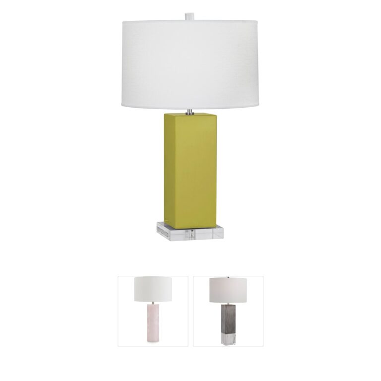 Robert Abbey Harvey Citron Glazed Ceramic Table Lamp
