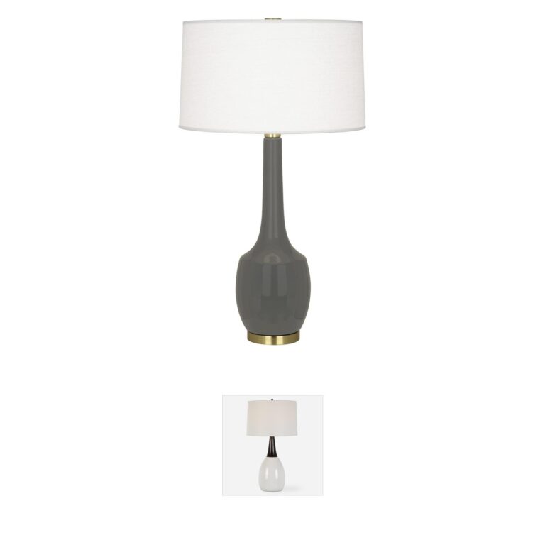Robert Abbey Delilah Ash Glazed Ceramic Table Lamp