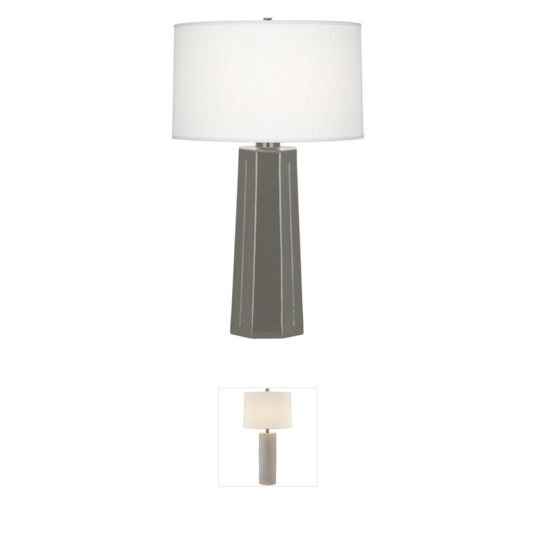 Robert Abbey Mason Ash Glazed Ceramic Table Lamp